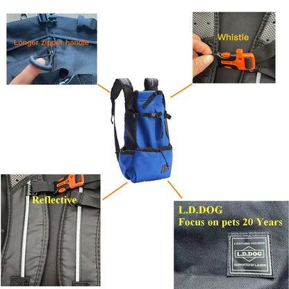 Hiking Dog Carrier Backpack – Breathable Travel Bag