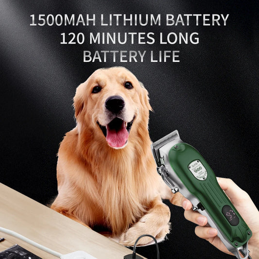 All-Metal Pet Hair Clipper – Low-Noise Grooming Trimmer